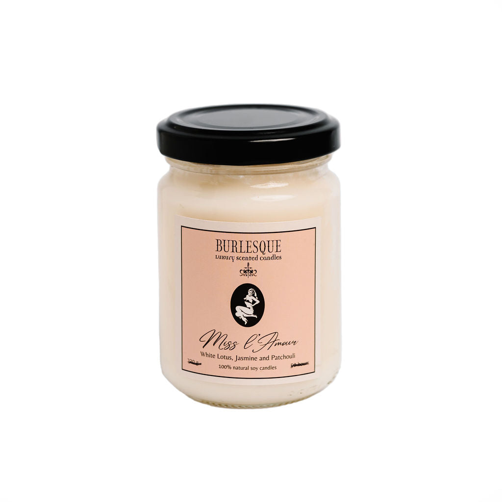 Miss L'Amour Candle - White Lotus, Jasmine & Patchouli